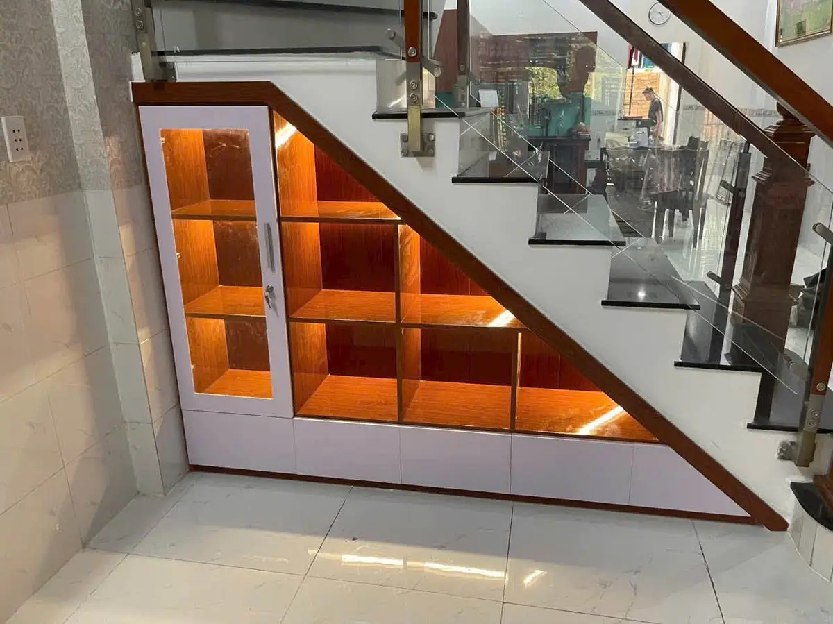 Tủ gầm cầu thang, vách ngăn NĐ HOME – công trình thực tế – ảnh 3